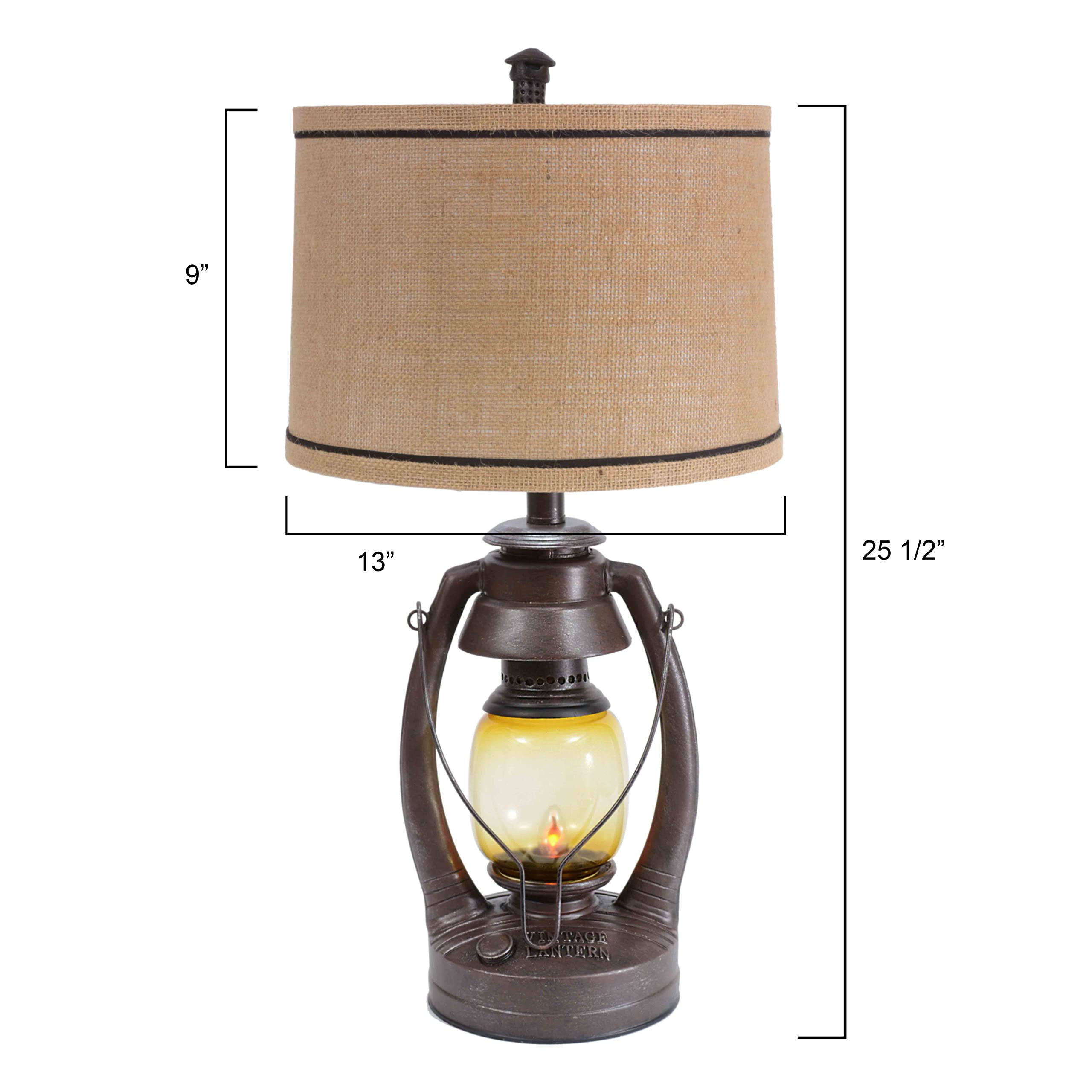 Amazon.com: BLACK FOREST DECOR Vintage Lantern Table Lamp - Rustic